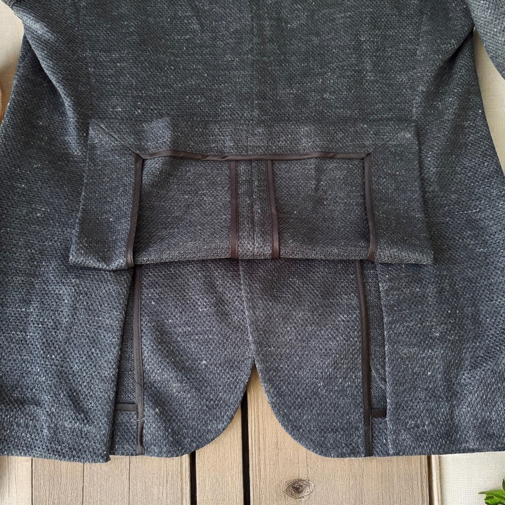 $1650 - Fedeli Damon Linen Jacquard Summer Blazer/Jacket - Navy Blue - 40 / 50 R - Picture 15 of 16